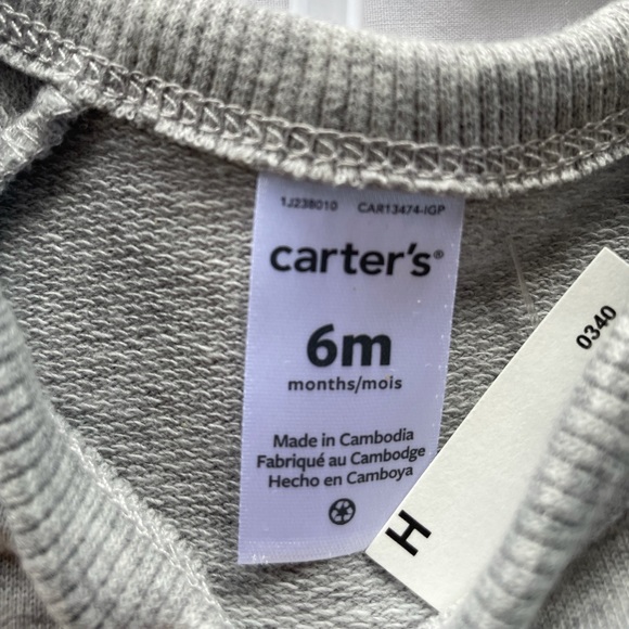 BNWT Carter's Baby Boys 2-Piece Bear Sweater & Pant Set, 6 Months - Picture 5 of 5